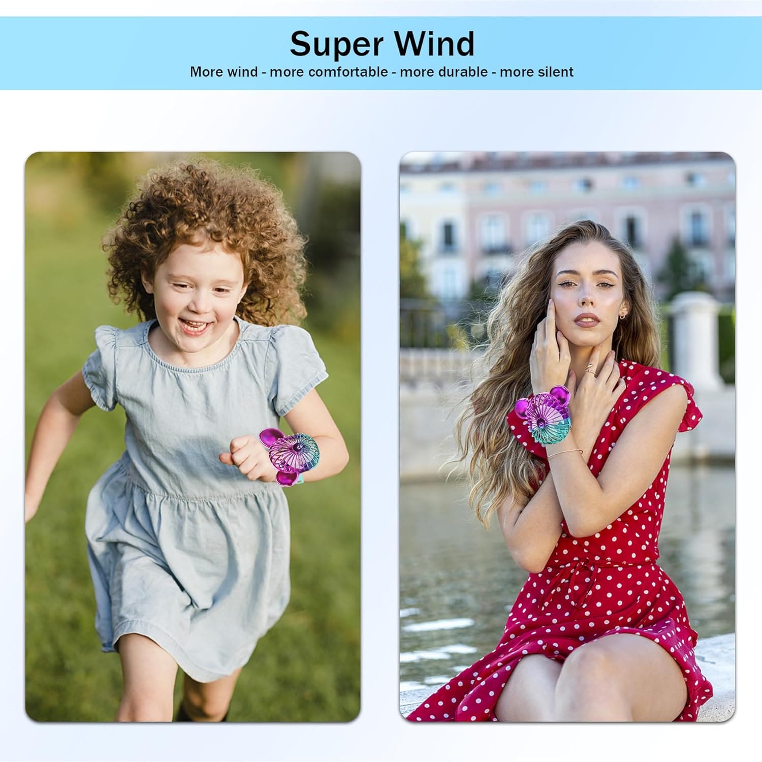 Bear Wrist Watch Fan, Summer Mini Fan, Rechargeable High Wind Power Fan, Mini Hand Held Cooling Fan, Mini Cartoon Wristband Fan, Children Travel Air Cooler, Cute Design Fan For Kids Bear Wrist Watch Fan, Summer Mini Fan, Rechargeable High Wind Power Fan, Mini Hand Held Cooling Fan, Mini Cartoon Wristband Fan, Children Travel Air Cooler, Cute Design Fan For Kids